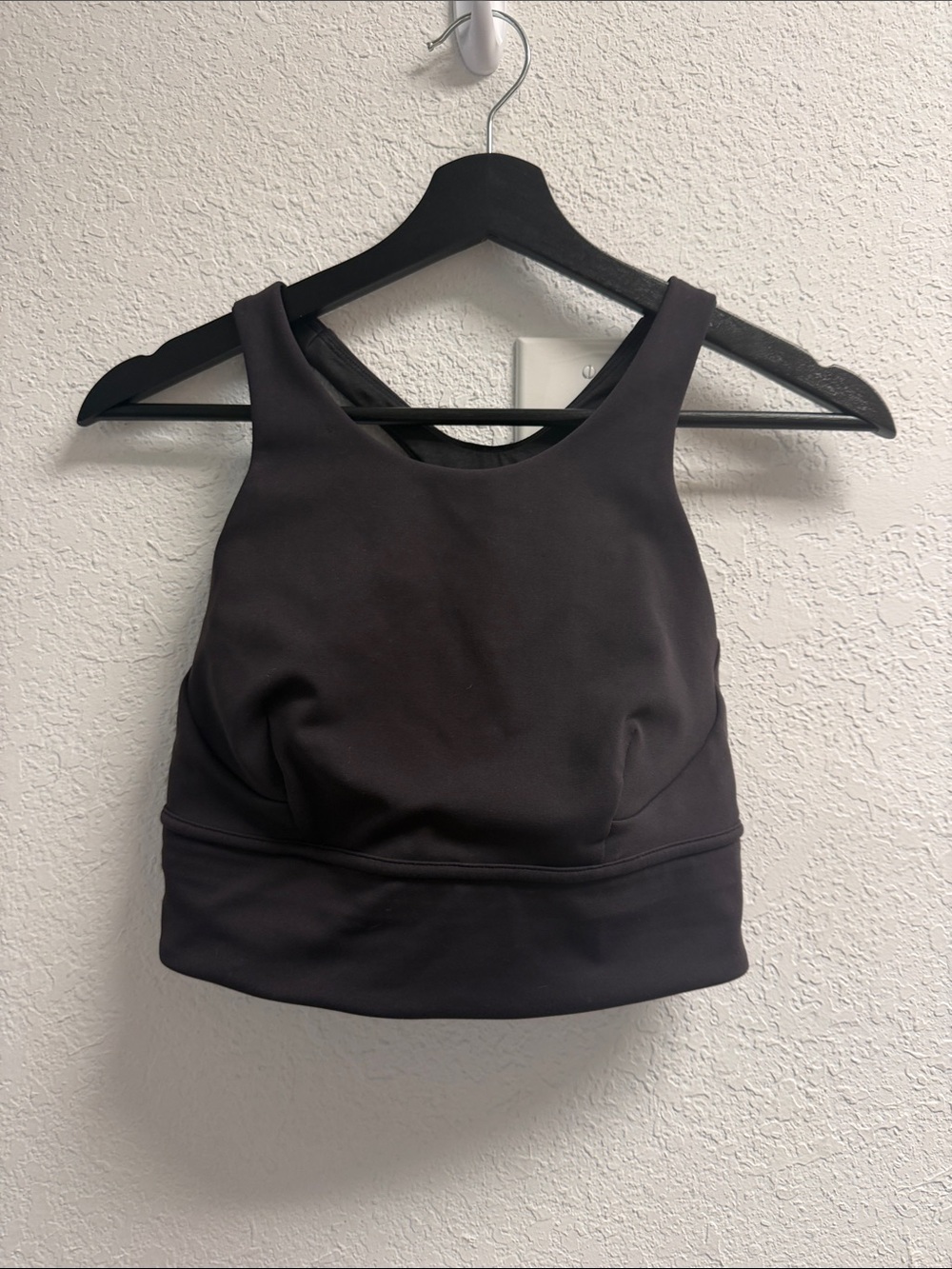 Lululemon Black Racer back longline Athletic Tank Top sports bra 10